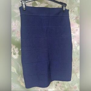 Bebe Navy Bandage Mini Skirt | Size M